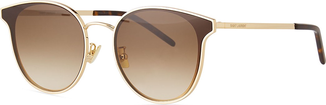 Saint Laurent Round Gradient Sunglasses