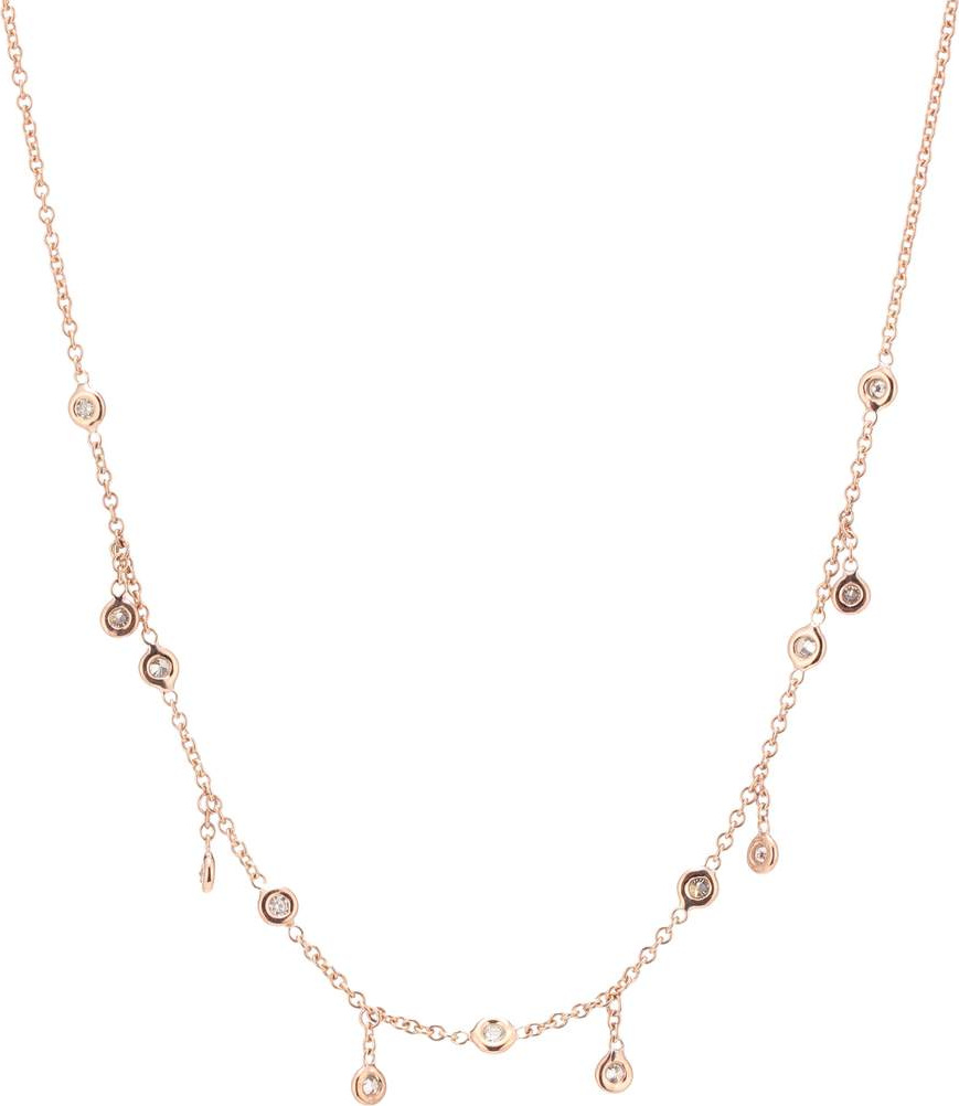 Jacquie Aiche Shaker 14kt rose gold and diamond necklace