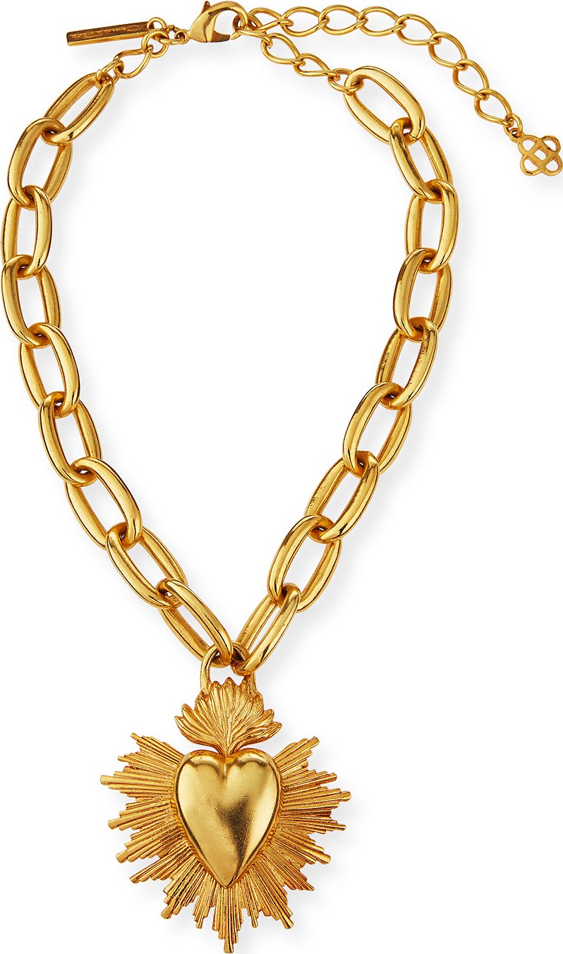 Oscar De La Renta Sacred Heart Pendant Necklace