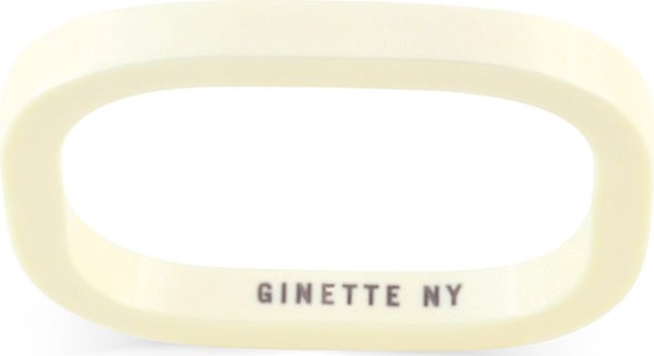 GINETTE NY TV Ivory Ceramic Ring, Size 6