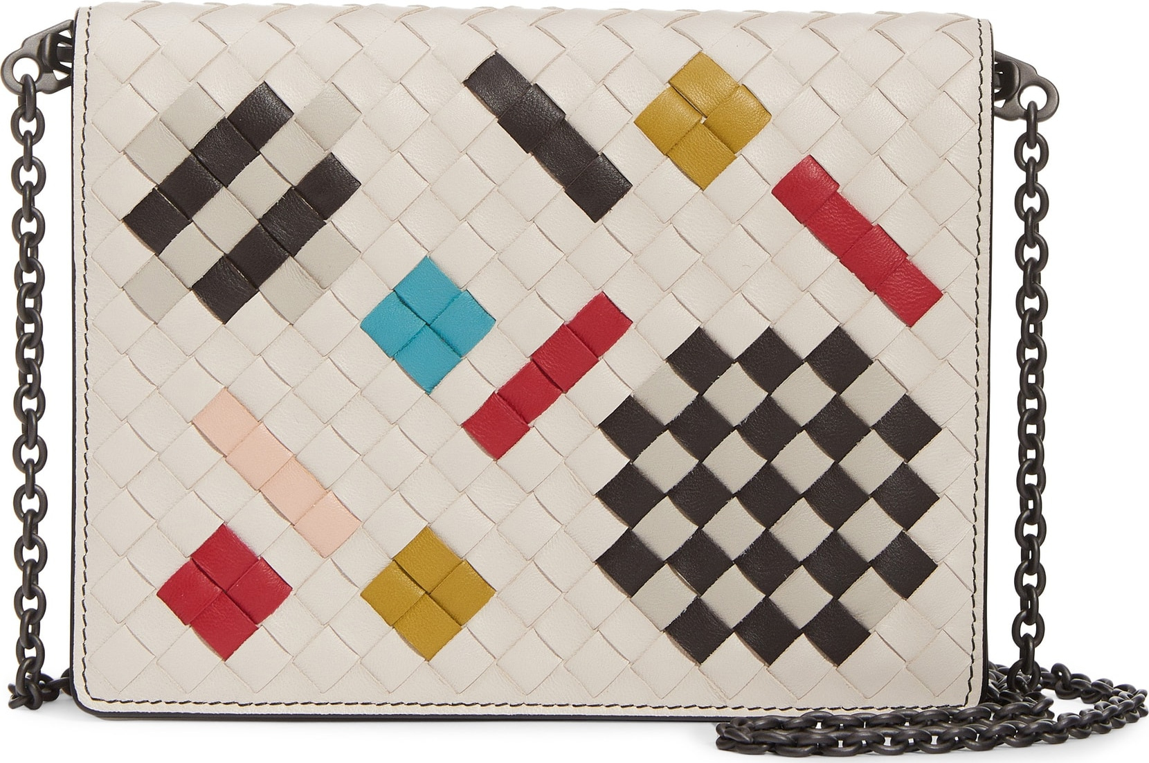 Bottega Veneta Art Leather Intrecciato Crossbody Flap Bag