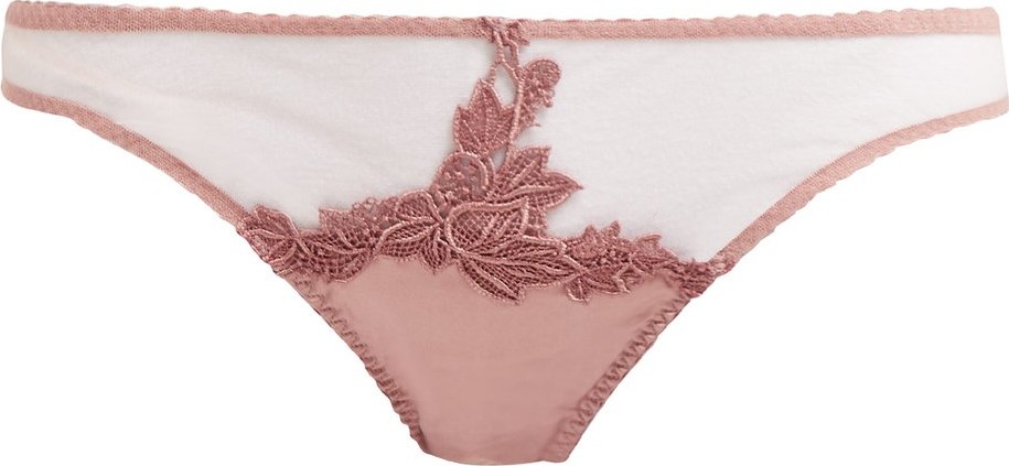 Fleur of England Floral embroidered briefs