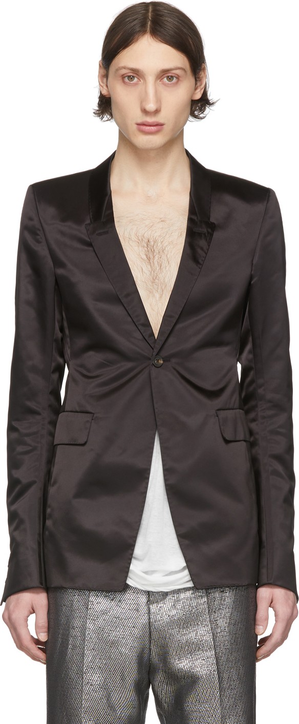 Rick Owens Black Extreme Soft Blazer