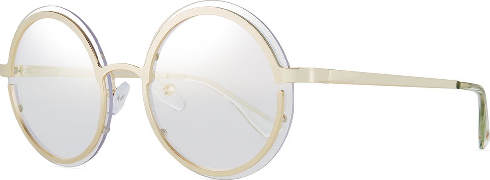 Le Specs Luxe Ovation Round Metal Sunglasses