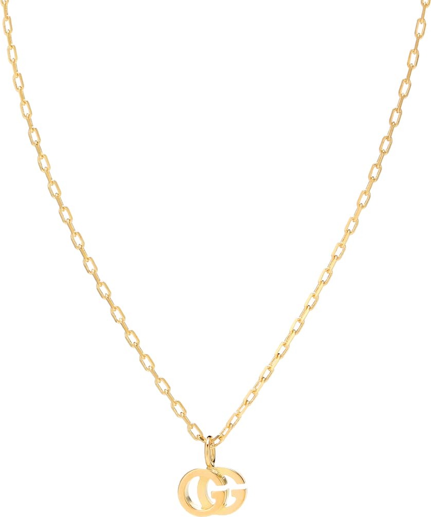 Gucci Double G 18kt gold and topaz necklace