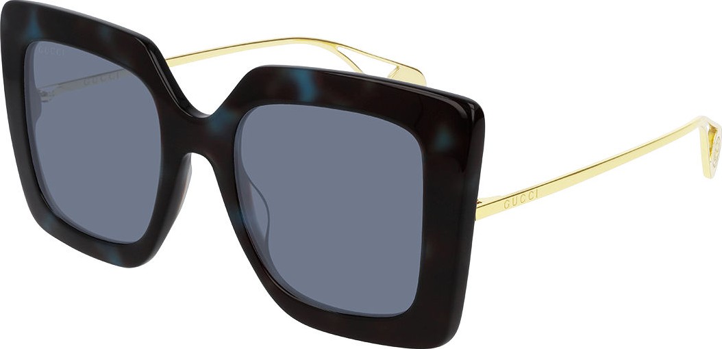 Gucci Acetate & Metal Square Sunglasses