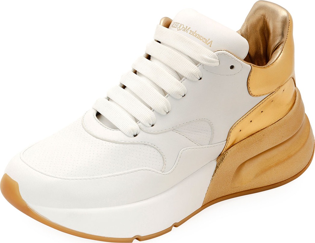 Alexander McQueen Metallic Platform Sneakers