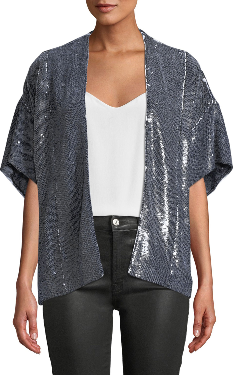 IRO Zeliespe Sequined Short-Sleeve Jacket