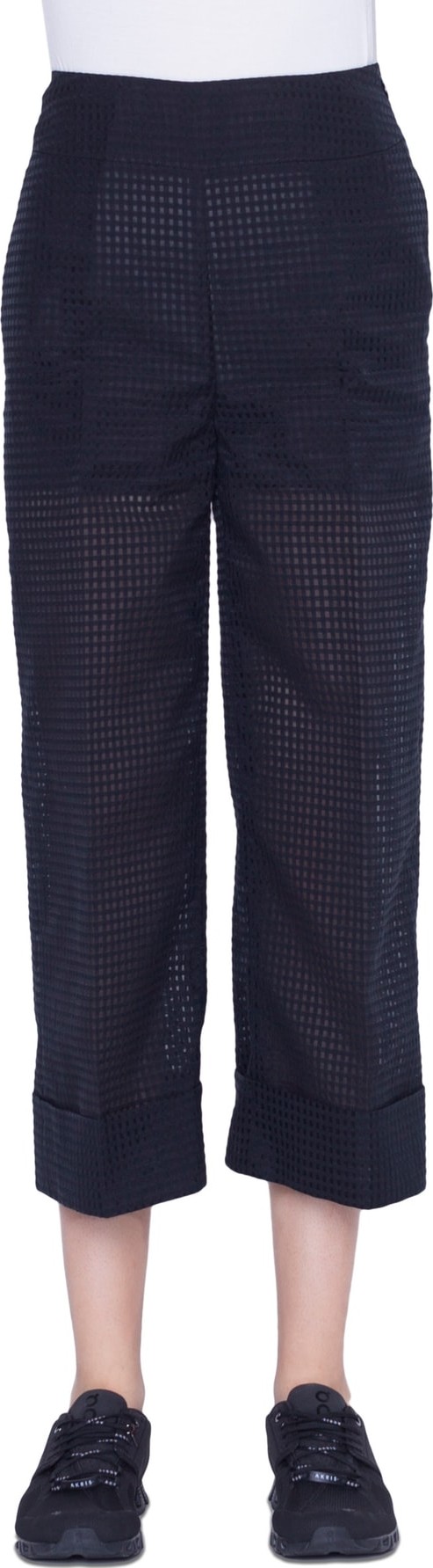 Akris Square Ajouré Crop Pants
