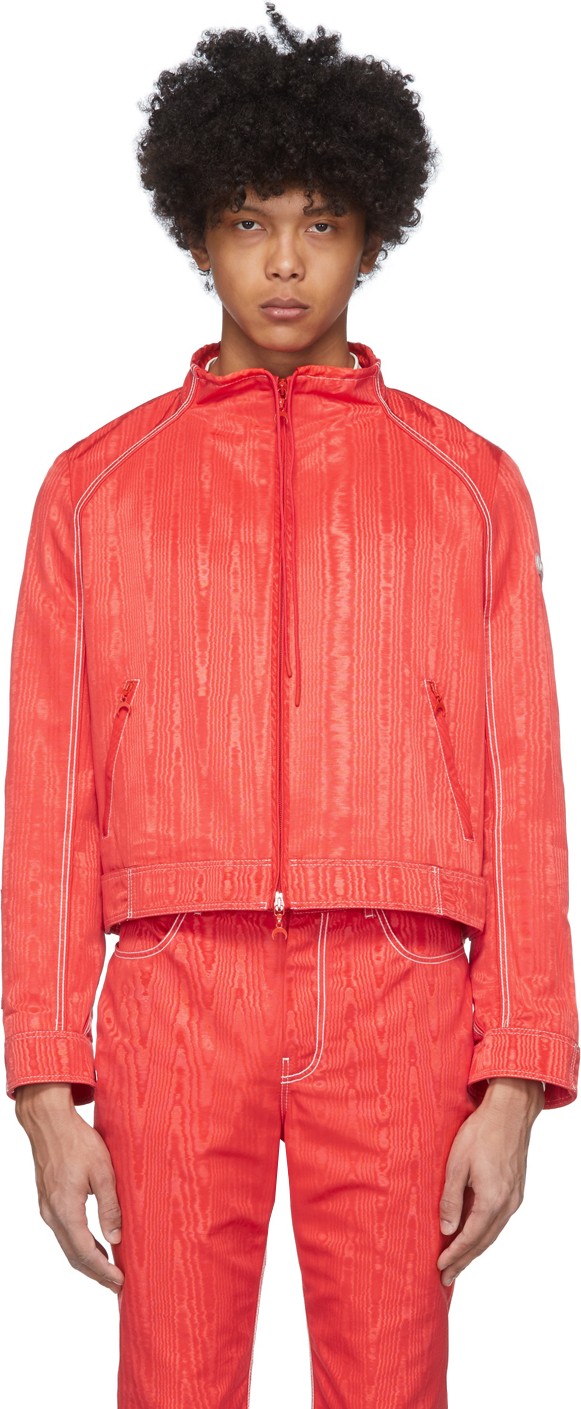 Marine Serre Red Boxy Bomber Jacket