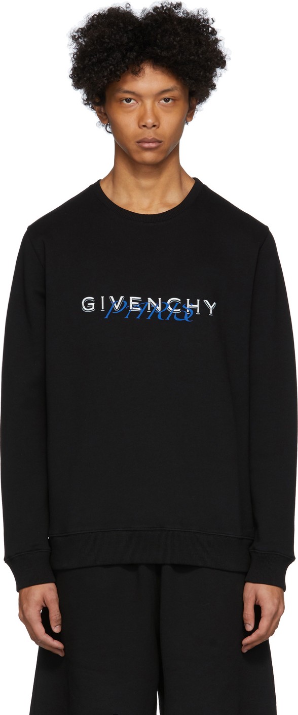 Givenchy Black Calligraphic Print Sweatshirt