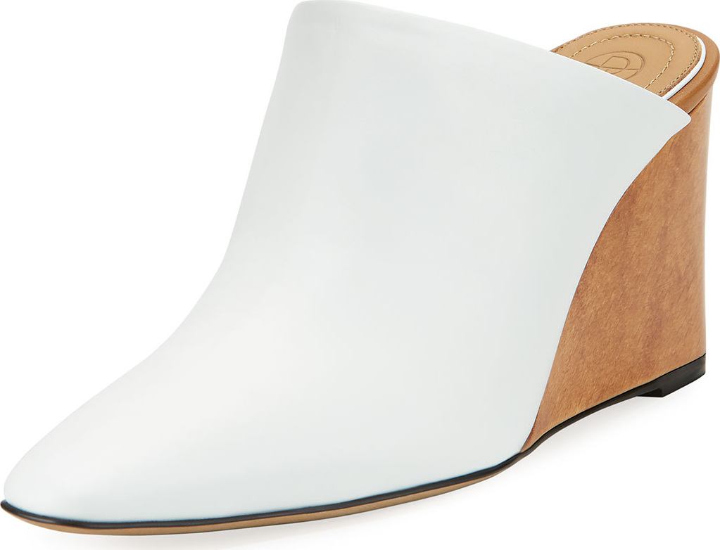 THE ROW Flora Leather Wedge Mule
