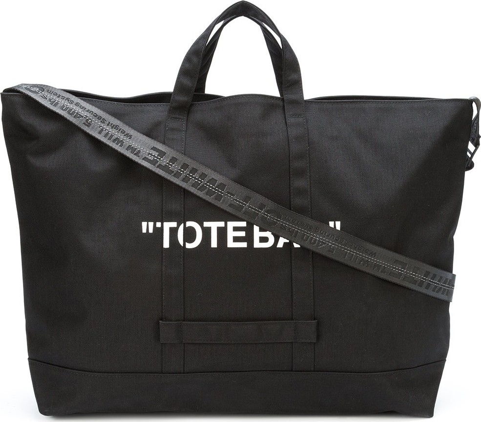 Off White quote tote bag