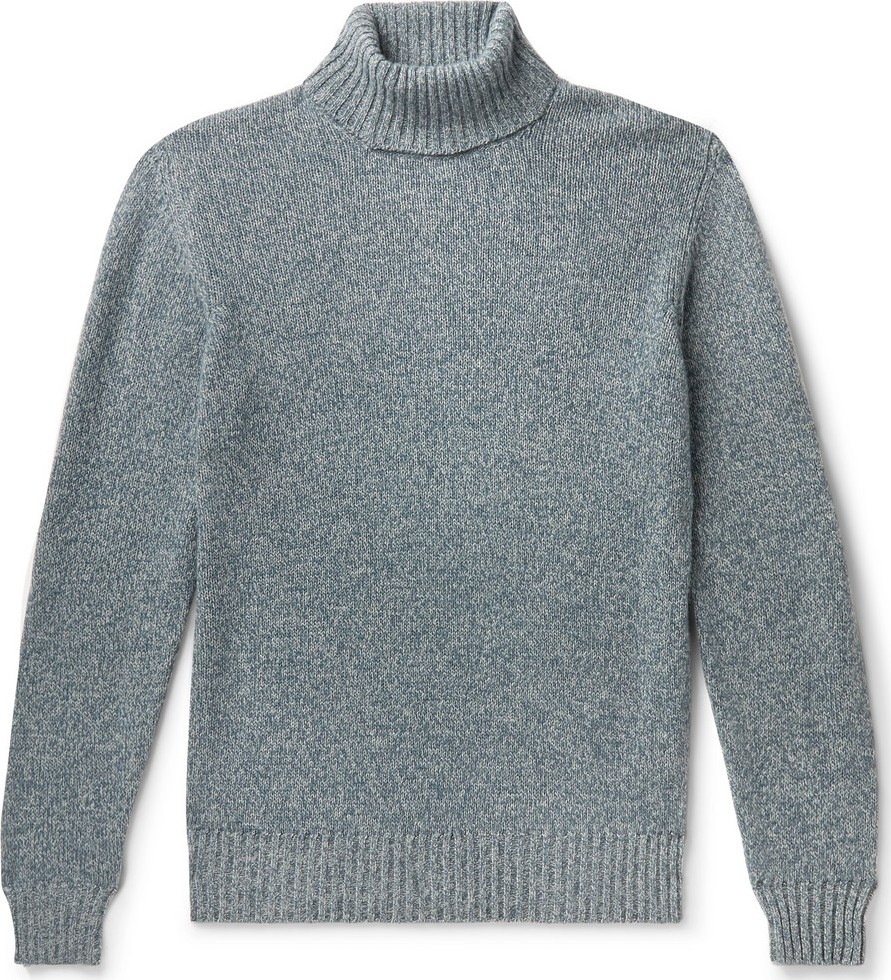 Loro Piana Mélange Baby Cashmere Rollneck Sweater