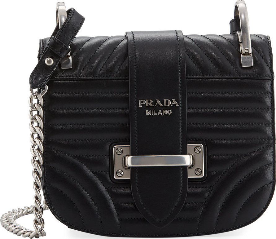 Prada Impunture Cahier Quilted Small Shoulder Bag