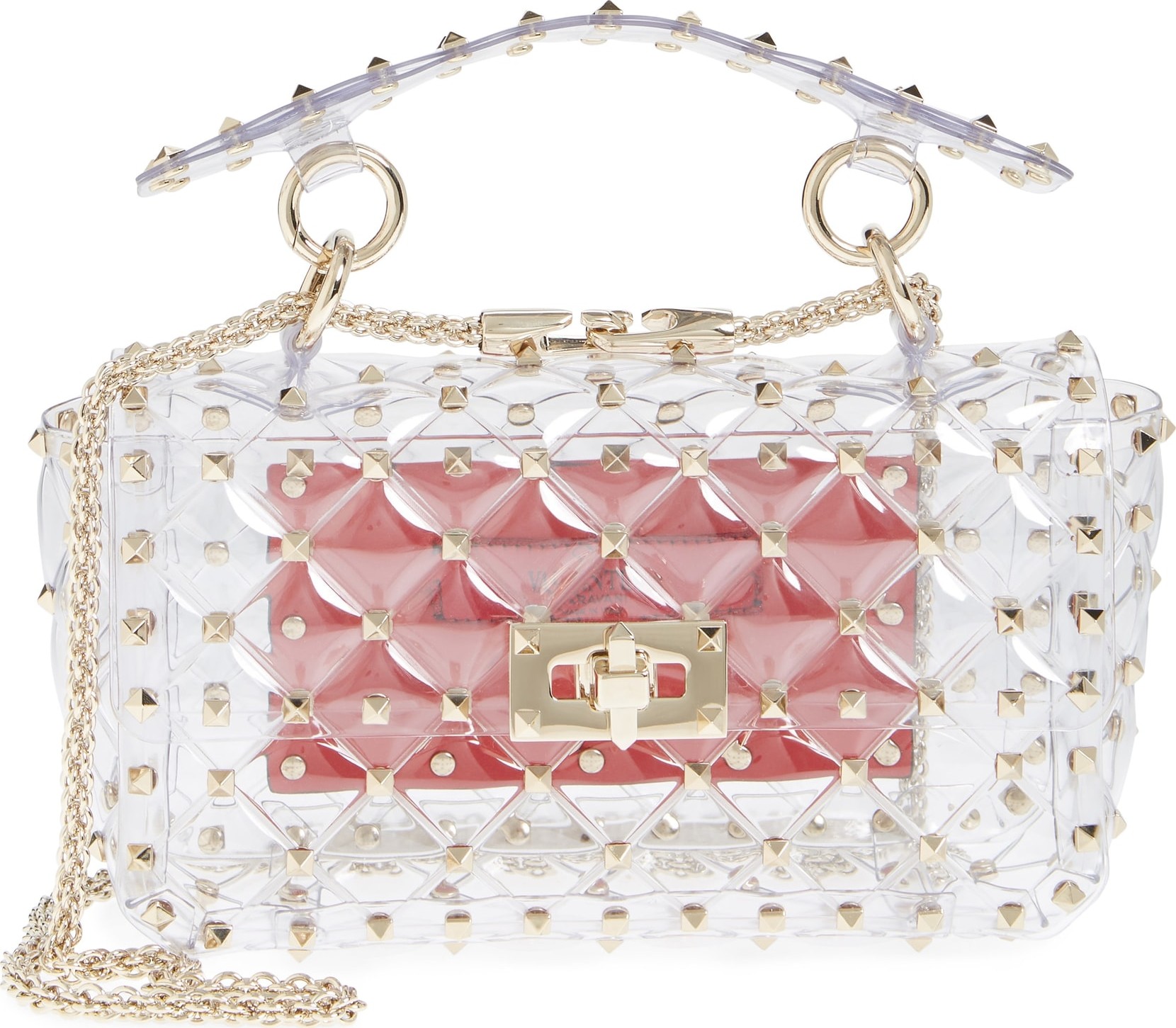 Valentino Rockstud Transparent Small Shoulder Bag
