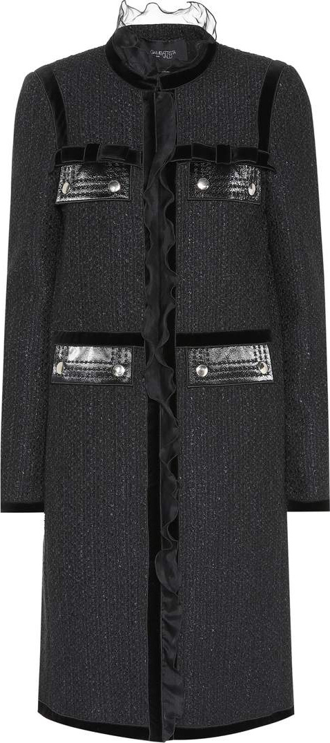 Giambattista Valli Tulle-trimmed coat