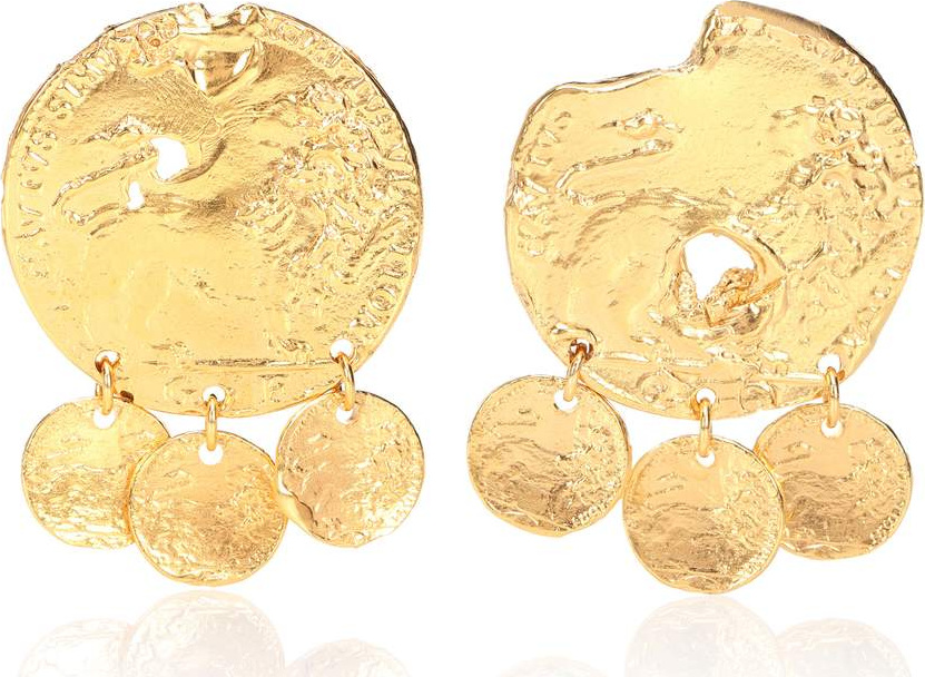 Alighieri Baby Lion 24kt gold-plated earrings