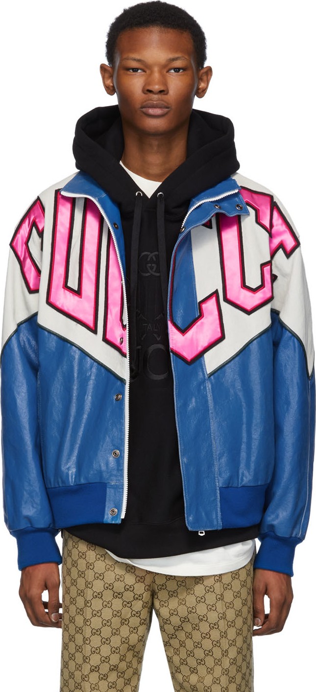 Gucci Blue Banana Bomber Jacket