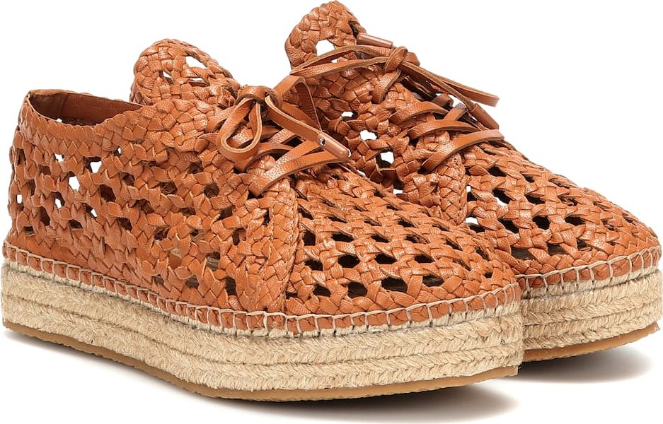 Zimmermann Woven leather platform espadrilles