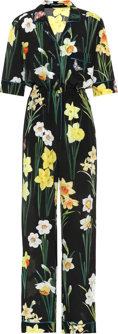 Dolce & Gabbana Floral silk jumpsuit