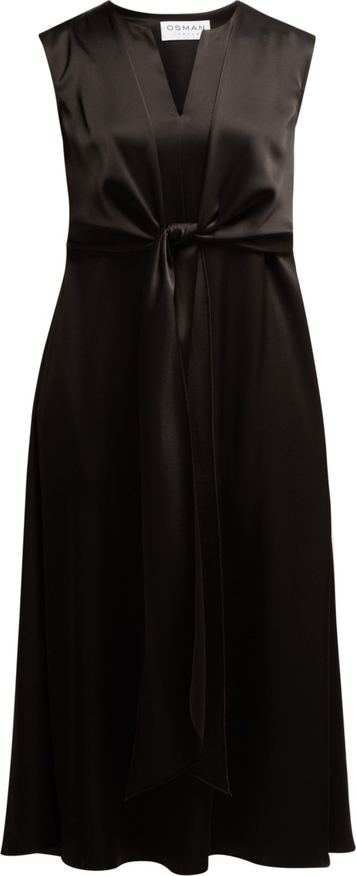 Osman V-neck tie-front dress