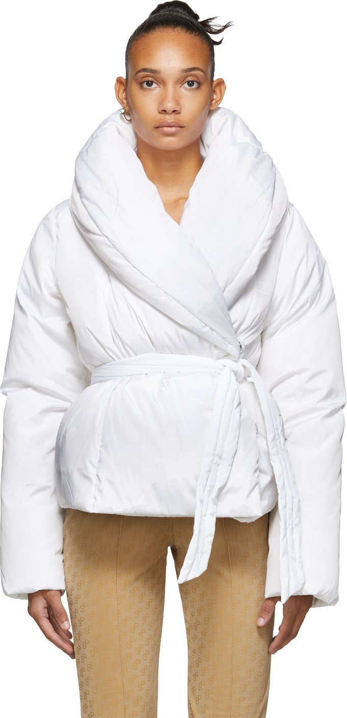 Saks Potts White Down Bubble Jacket