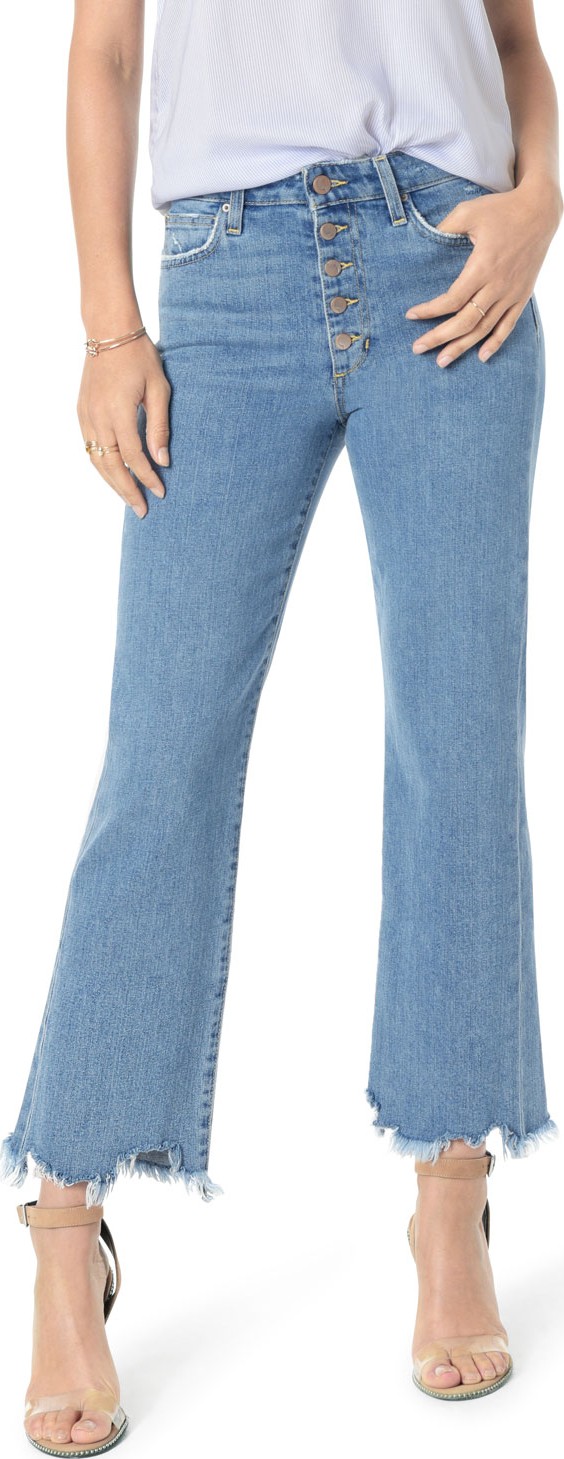 Joe's Jeans The Wyatt High-Rise Crop Jeans w/ Destructed Hem