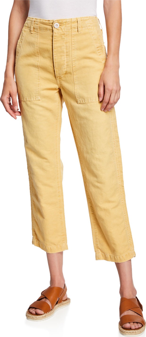 AMO Army Cropped High-Rise Pants