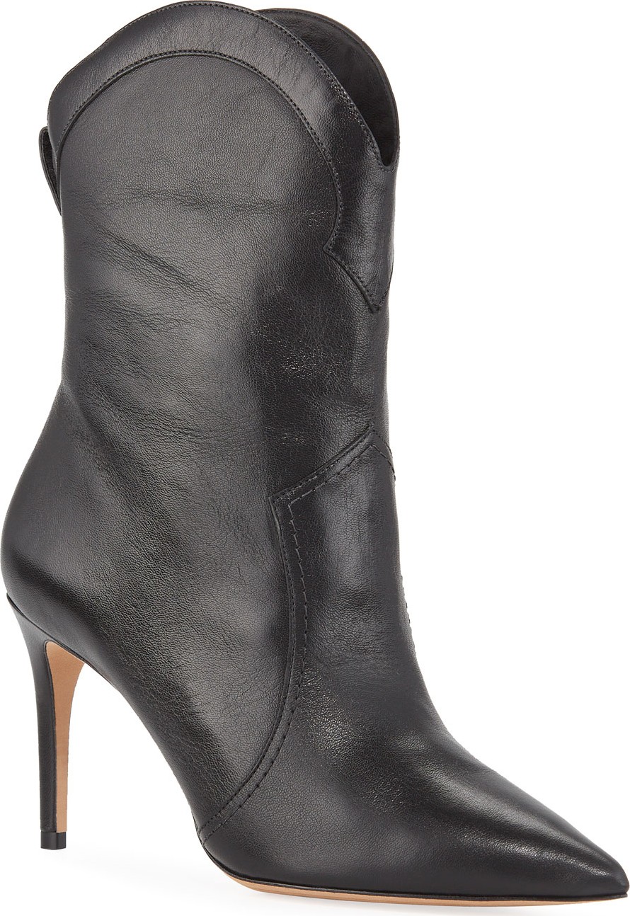 Alexandre Birman Esther Leather Pointed Boots