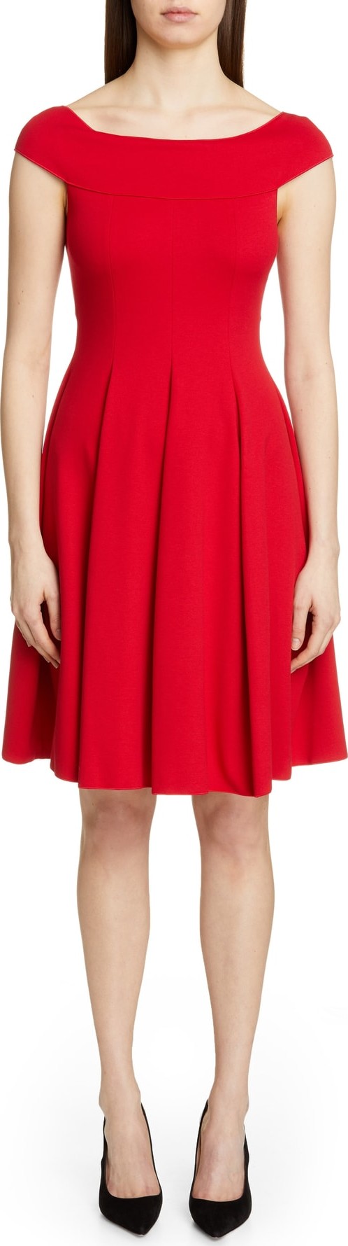 Emporio Armani Off the Shoulder A-Line Dress