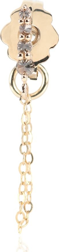 Anna Sheffield Pointe 14kt gold and diamonds single harness earring