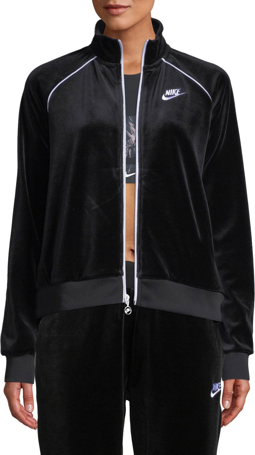 Nike Velour Track Jacket, Black