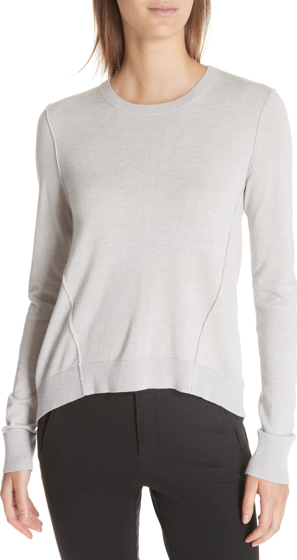 ATM Anthony Thomas Melillo Forward Seam Silk, Wool & Cashmere Sweater