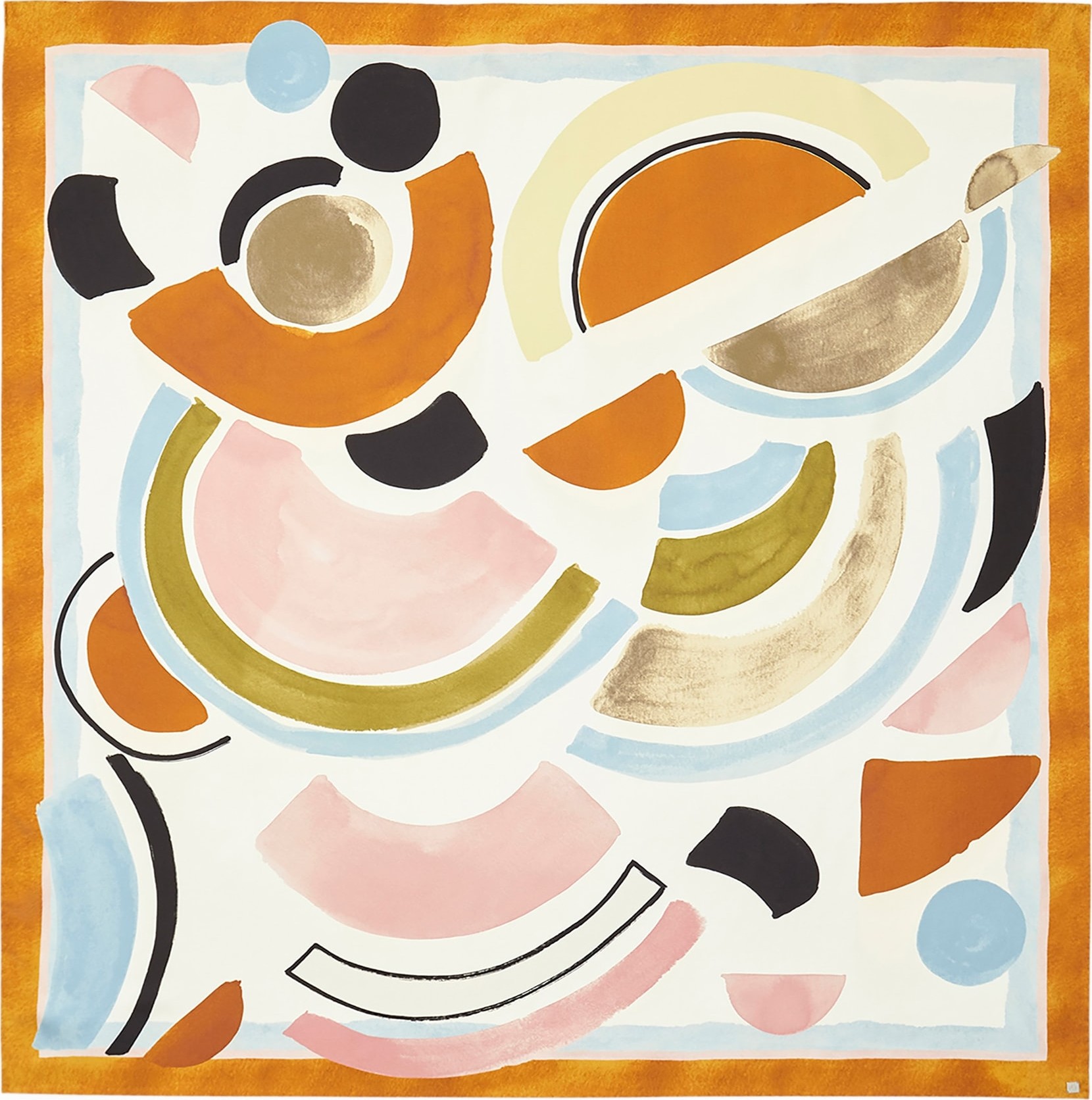 Lafayette 148 New York Layette 148 New York Lyrical Curves Print Silk Scarf