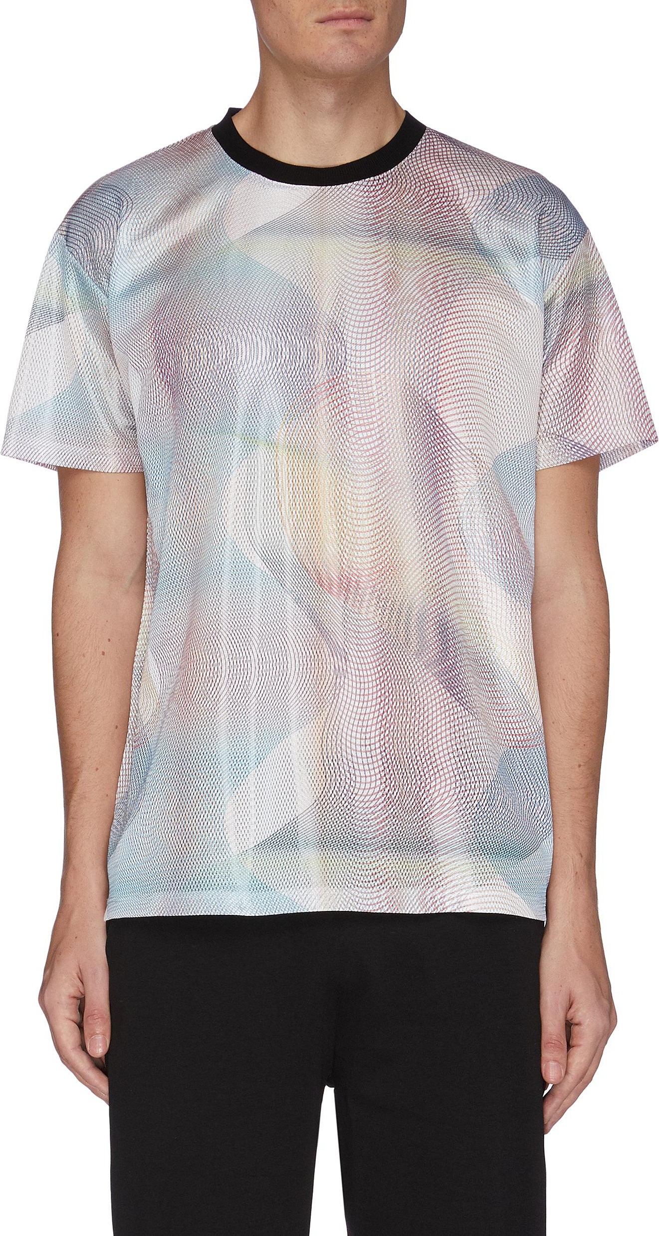 DYNE Lanham' graphic print performance mesh T-shirt