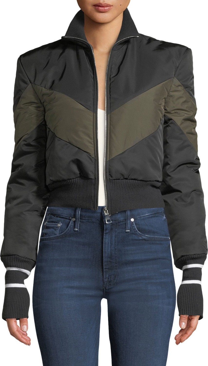 Maggie Marilyn Conquer Your Fears Cropped Puffer Jacket