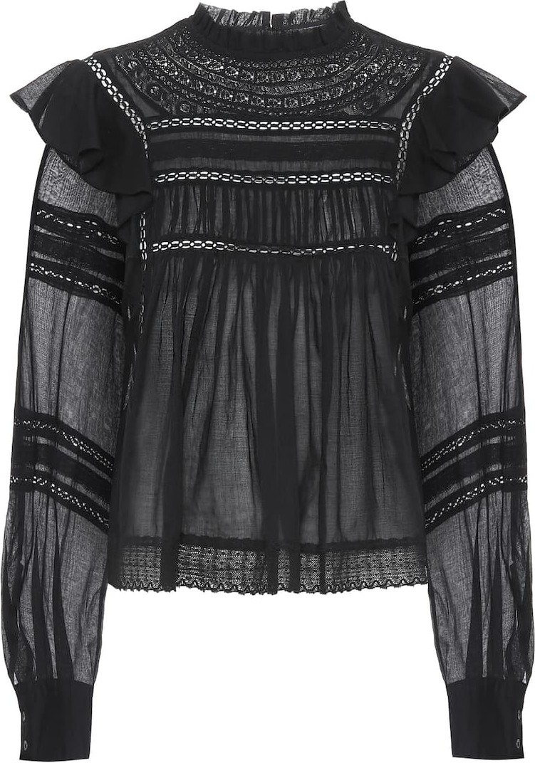 Isabel Marant Etoile Viviana ruffled cotton blouse
