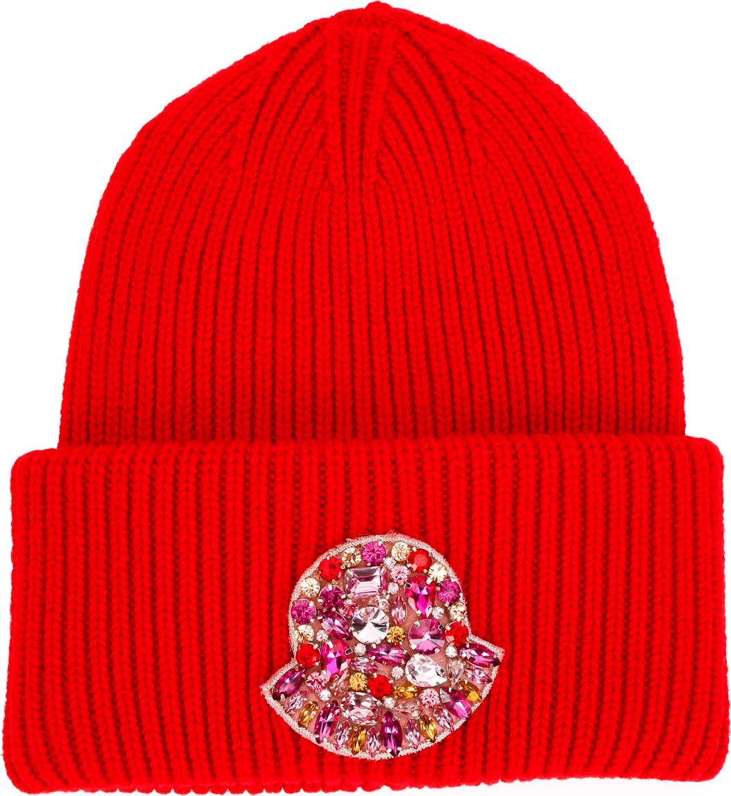 Moncler Jeweled Logo Beanie Hat