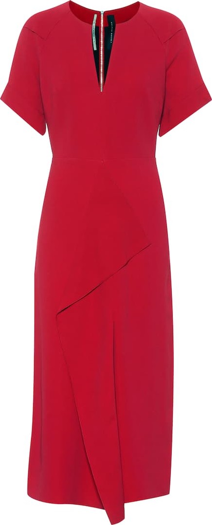 Roland Mouret Tresta stretch crêpe midi dress