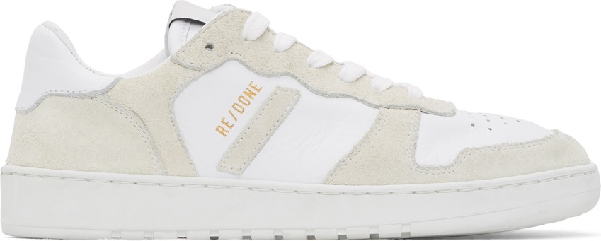RE/DONE Off-White & White 80s Basketball Sneakers