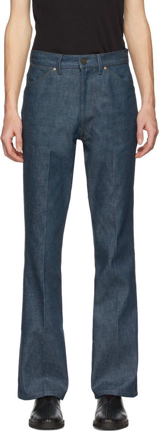 Lemaire Blue Denim Bootcut Jeans