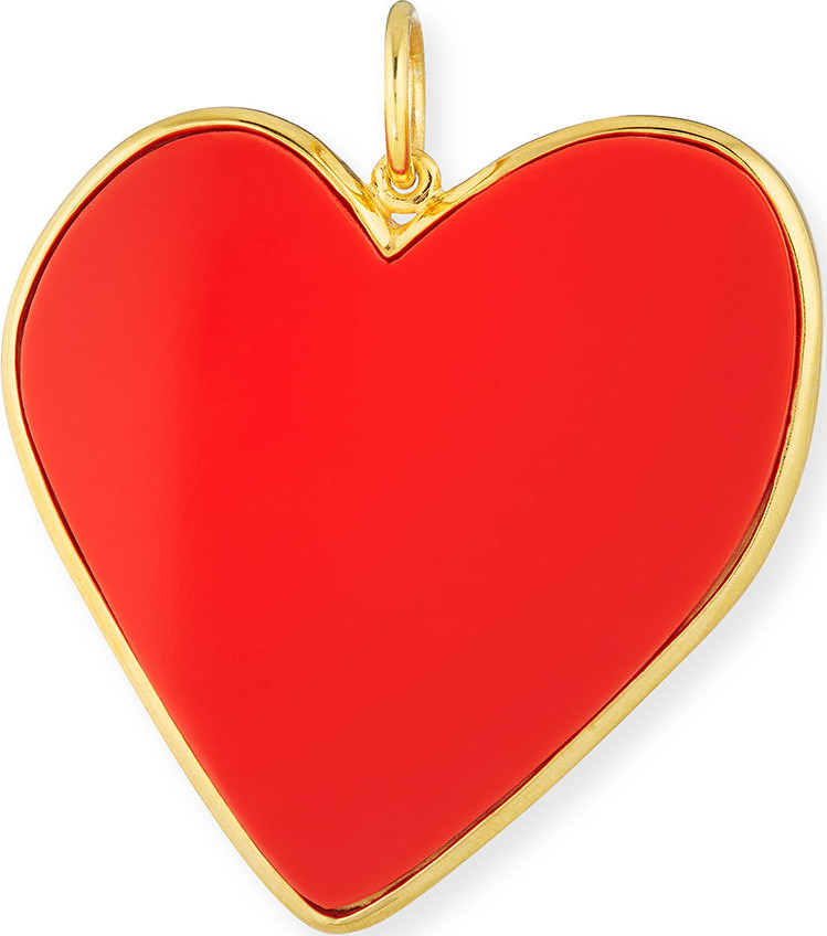 Edie Parker Large Enamel Heart Pendant