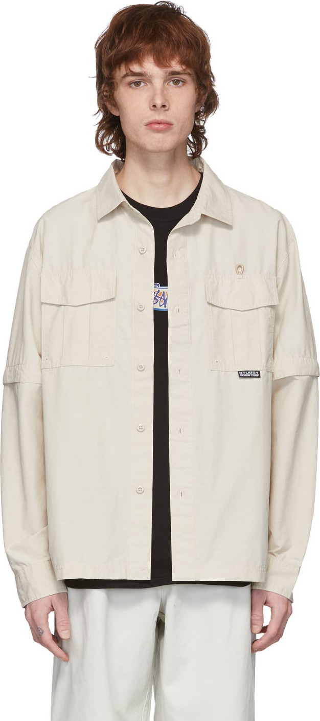 Stussy Tan Convertible Utility Shirt