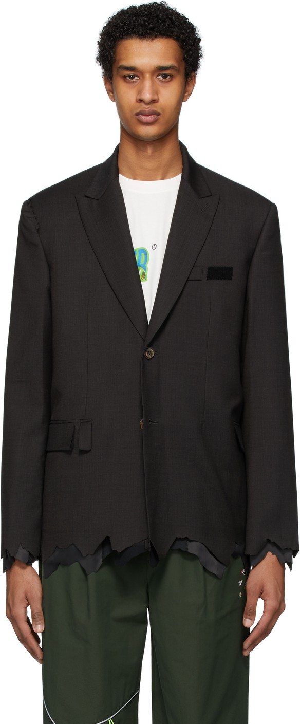 ADER error Black Wool Astro Cinder Jacket