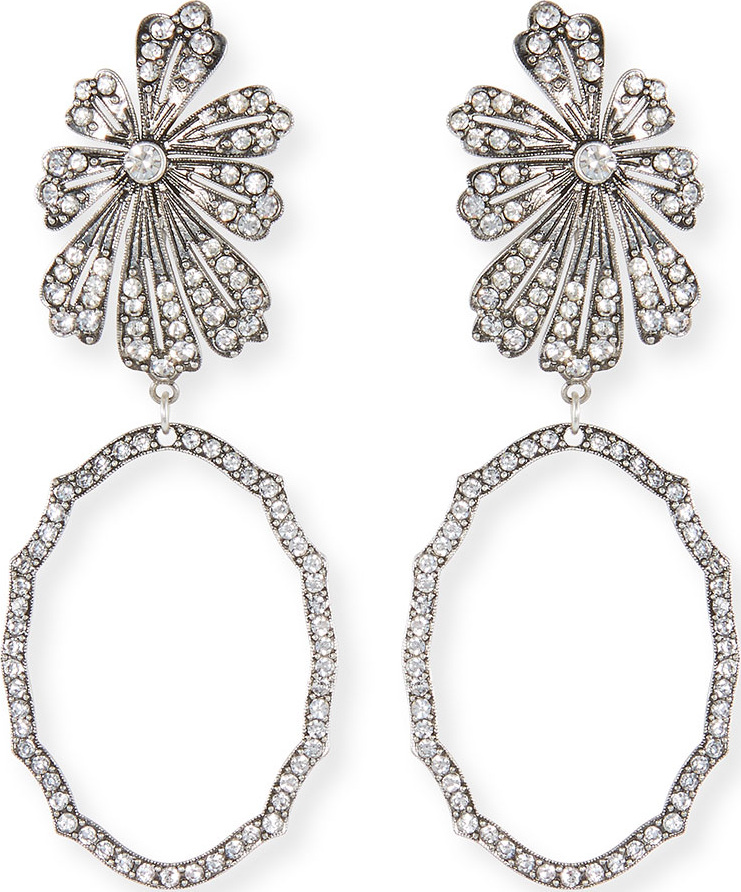 Lulu Frost Camellia Crystal Flower Earrings