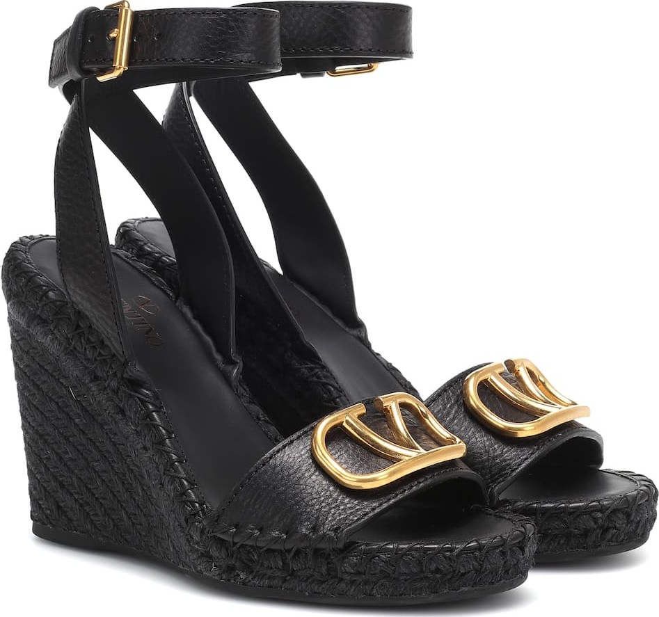 Valentino Valentino Garavani VLOGO leather espadrilles