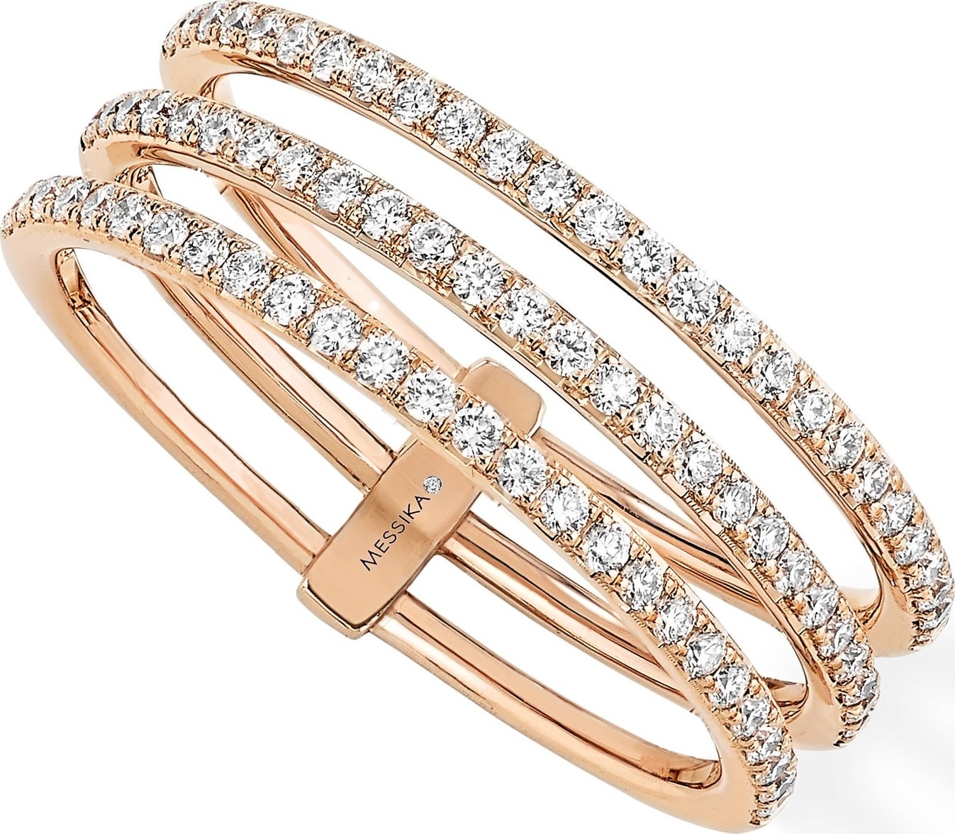 Messika 3-Row Diamond Ring