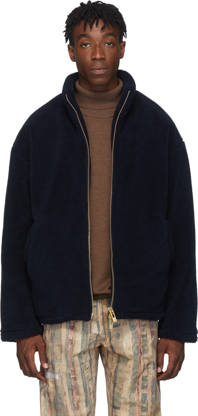 Han Kjobenhavn Navy Fleece Track Jacket