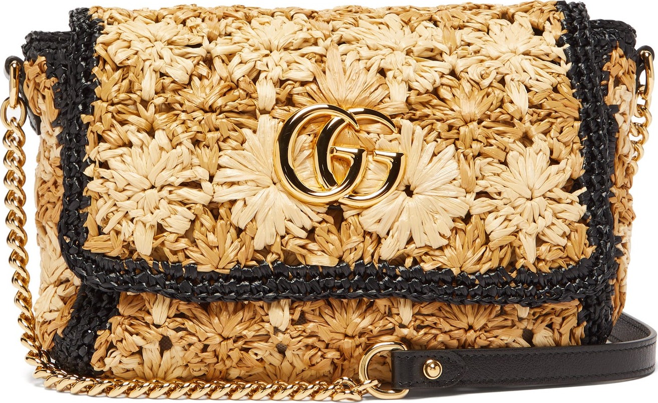 Gucci GG Marmont woven shoulder bag
